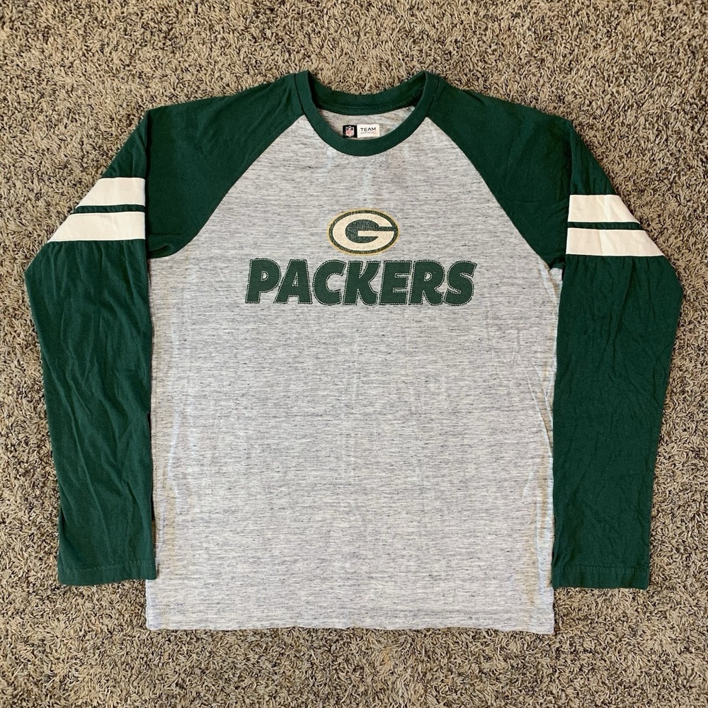 Green Bay Packers Shirt Adult Medium Long Sleeve NFL Football Team Apparel Mens